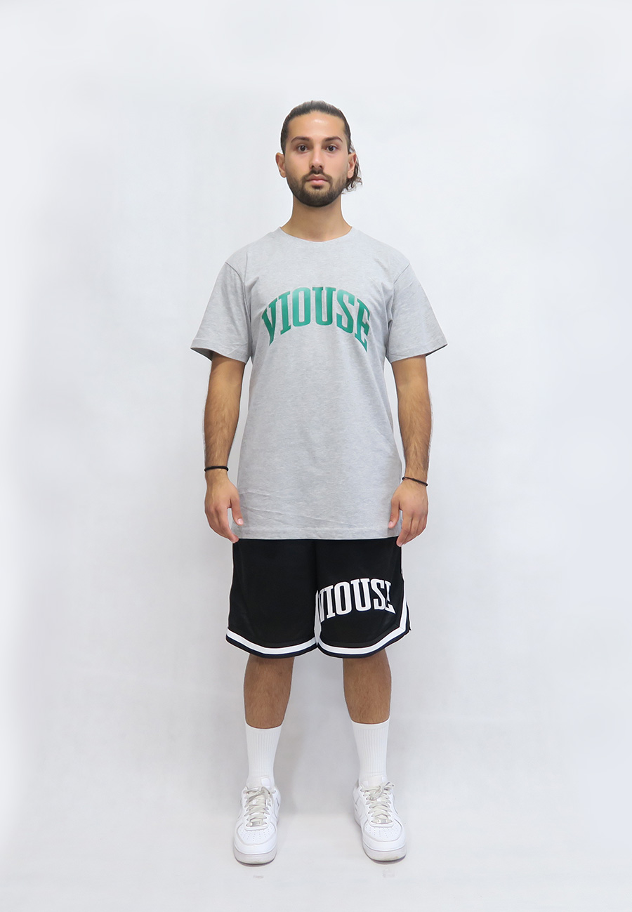 College Round Neck Heather Gray Tee