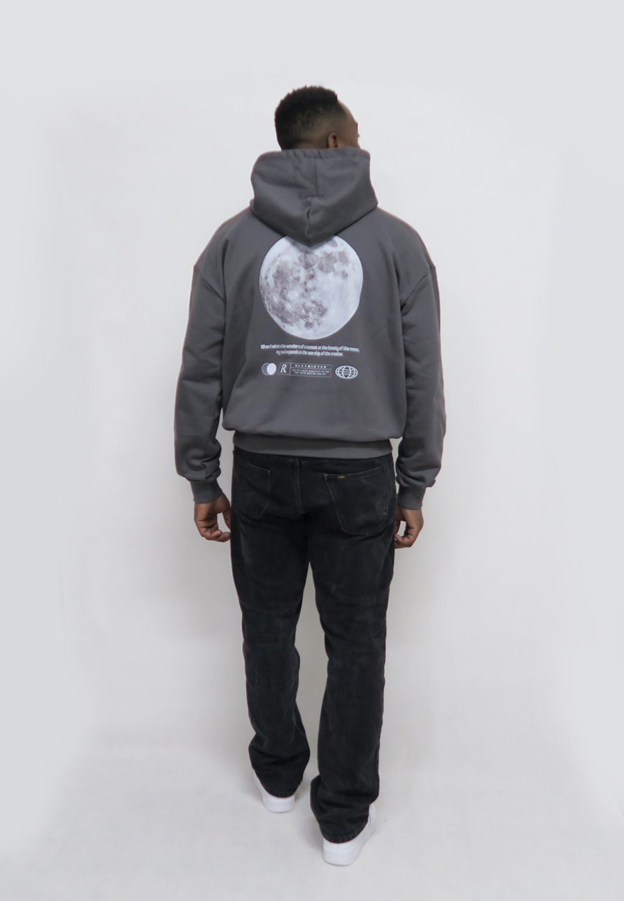 Moon Ultra Heavy Oversize Hoodie Magnet Gray