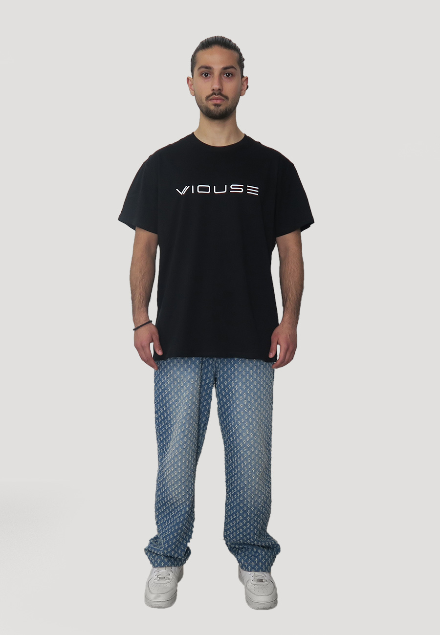 Classic Crew Neck Black Tee