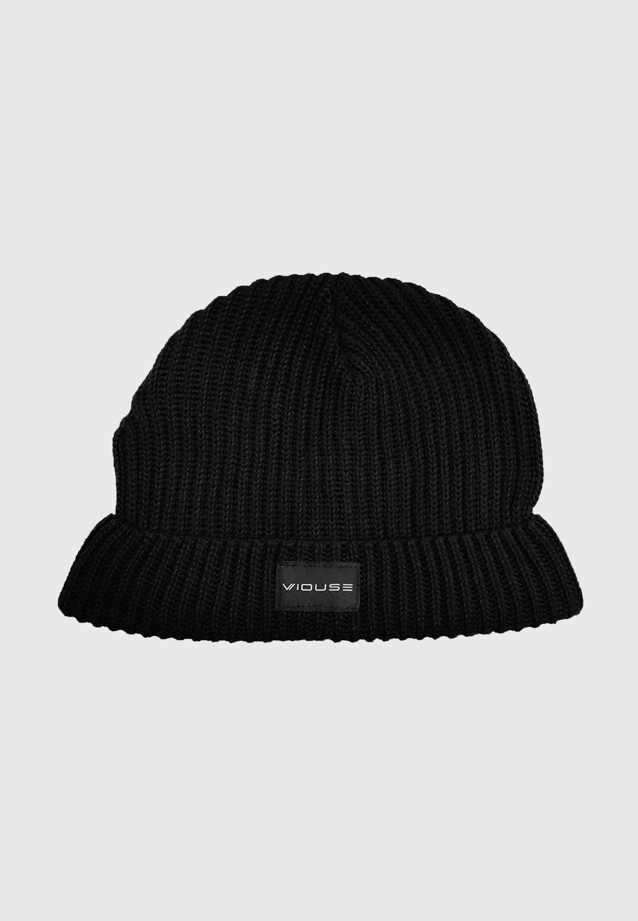 Recycled Fisherman Beanie Black
