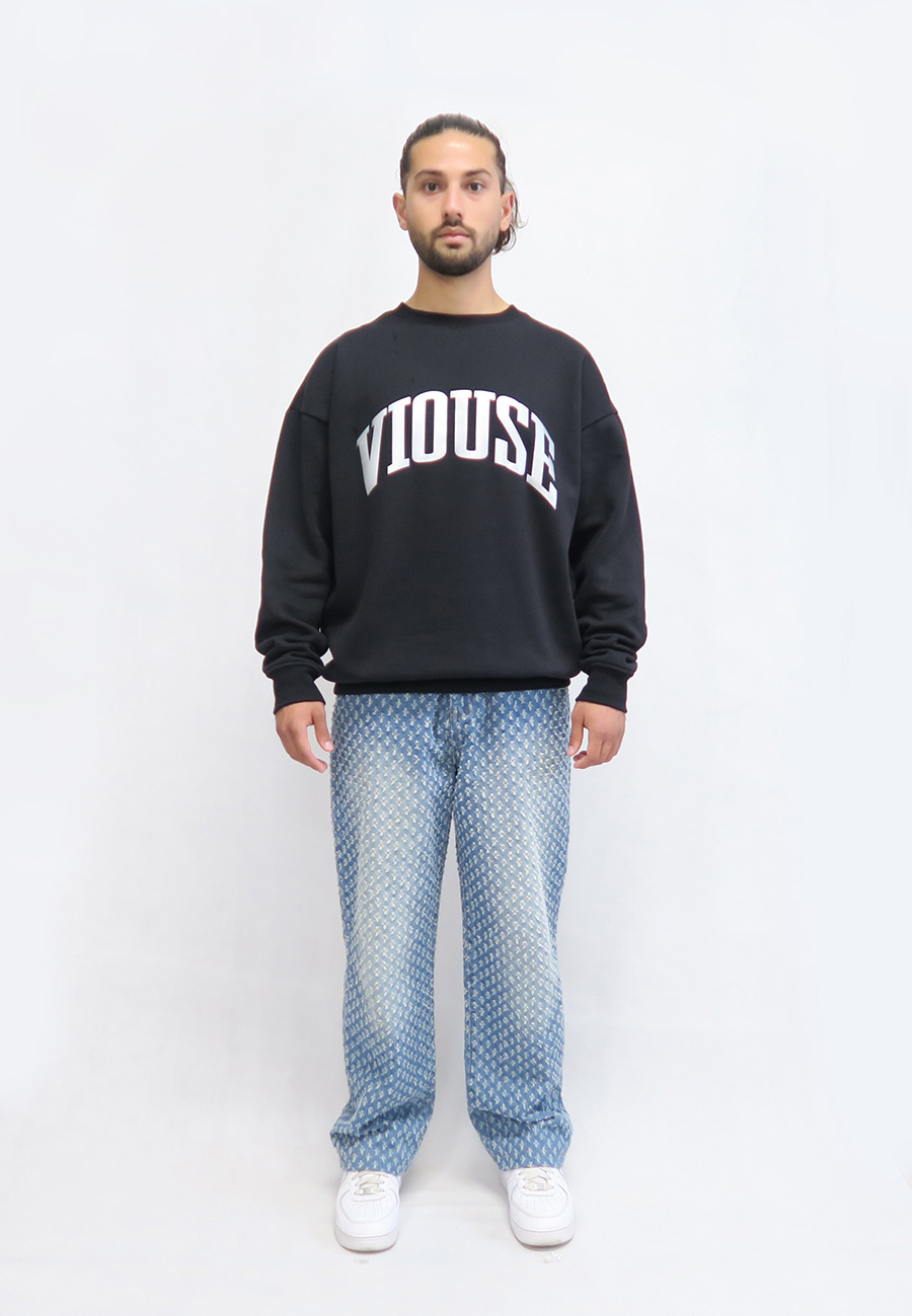 College Oversize Sweater Black