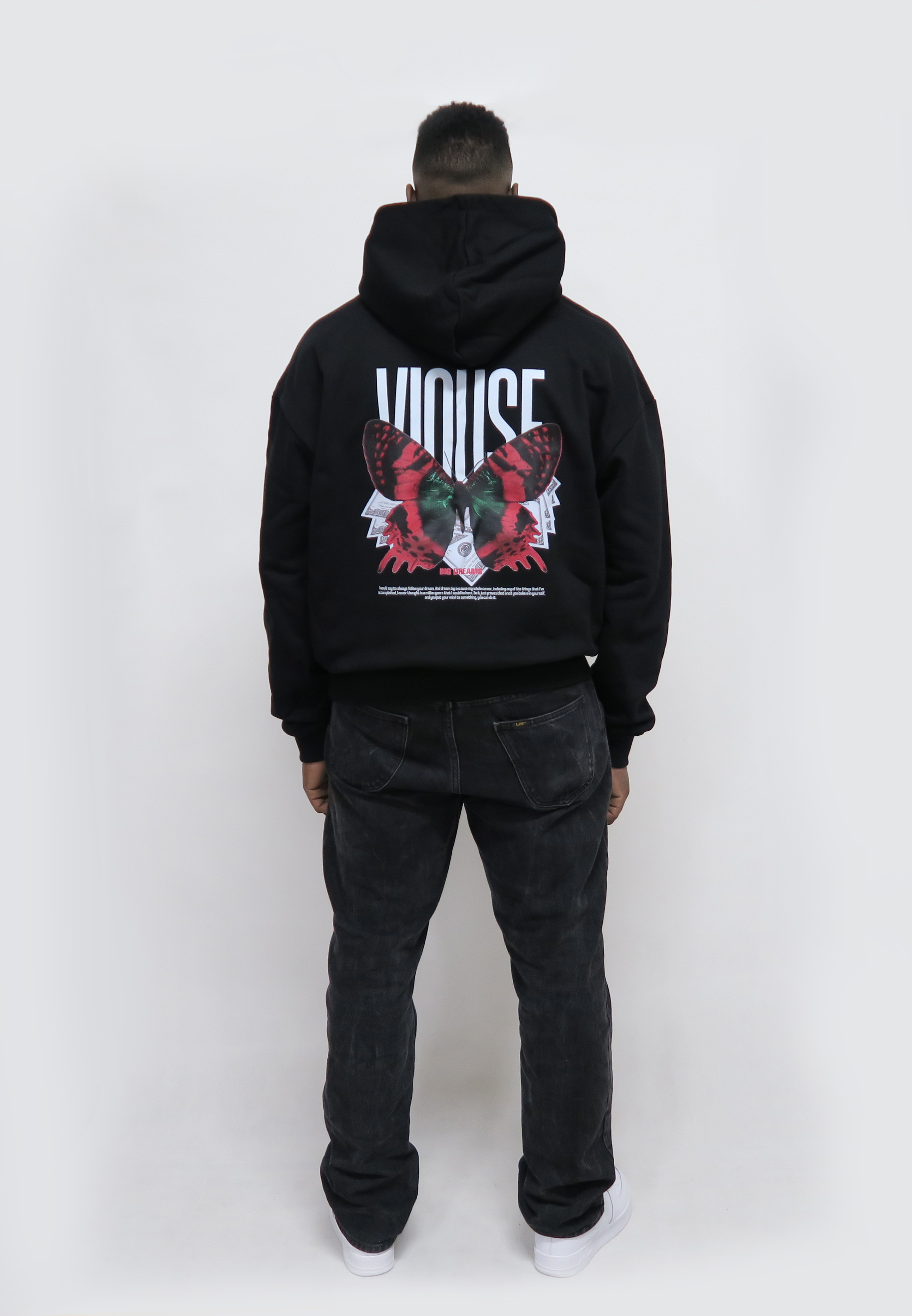Butterfly Ultra Heavy Oversize Hoodie Black